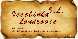 Veselinka Londrović vizit kartica